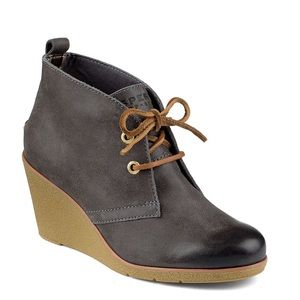 Sperry Harlow Graphite Wedge Bootie Women’s 7.5